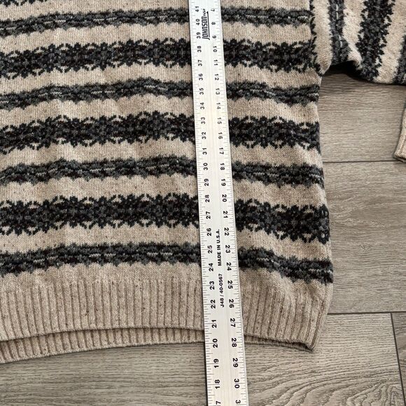 Vintage Jantzen Wool Sweater Mens Large Geometric Pattern Winter 90s Grandpa - Picture 4 of 6